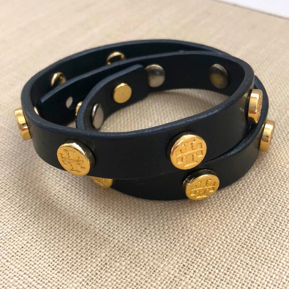 Tory Burch, Black & Gold, double wrap bracelet - Picture 3 of 5